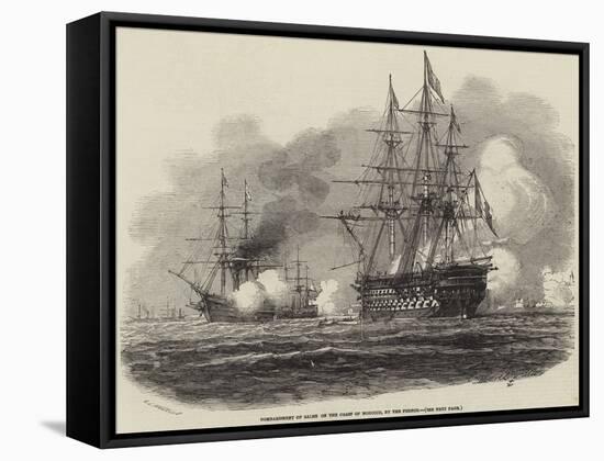 Bombardment of Salee on the Coast of Morocco, by the French-Antoine Leon Morel-Fatio-Framed Stretched Canvas