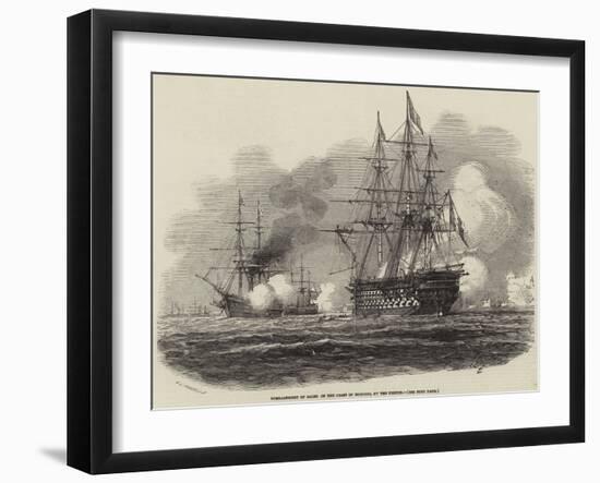 Bombardment of Salee on the Coast of Morocco, by the French-Antoine Leon Morel-Fatio-Framed Giclee Print