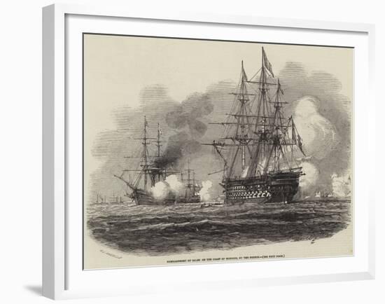 Bombardment of Salee on the Coast of Morocco, by the French-Antoine Leon Morel-Fatio-Framed Giclee Print