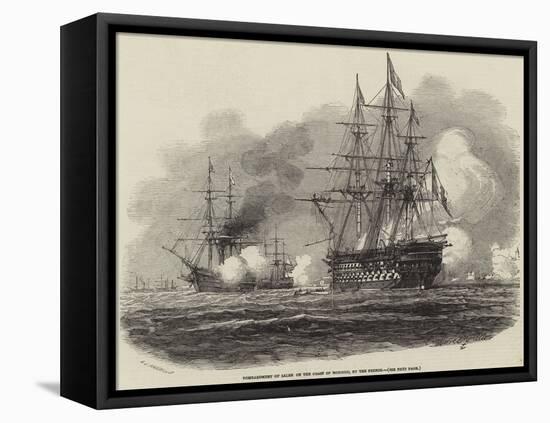 Bombardment of Salee on the Coast of Morocco, by the French-Antoine Leon Morel-Fatio-Framed Stretched Canvas