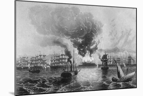 Bombardment of St Jean D'Acre by Admiral Sir Charles Napier, November 1840-H Winkles-Mounted Giclee Print