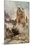 Bombardment of the Belfry, Arras, France, July 1915-Francois Flameng-Mounted Giclee Print