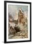 Bombardment of the Belfry, Arras, France, July 1915-Francois Flameng-Framed Giclee Print