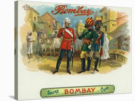 Bombay Brand Cigar Box Label-Lantern Press-Stretched Canvas