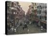 Bombay: Street Scene in the Old City-null-Stretched Canvas