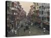Bombay: Street Scene in the Old City-null-Stretched Canvas