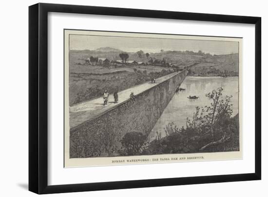 Bombay Waterworks, the Tansa Dam and Reservoir-null-Framed Giclee Print