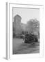 Bombed Car in Front of Church-null-Framed Photographic Print