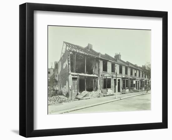 Bombed Houses, Trigo Road, Poplar, London, Wwii, 1943-null-Framed Photographic Print