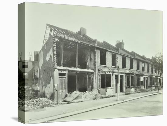 Bombed Houses, Trigo Road, Poplar, London, Wwii, 1943-null-Stretched Canvas