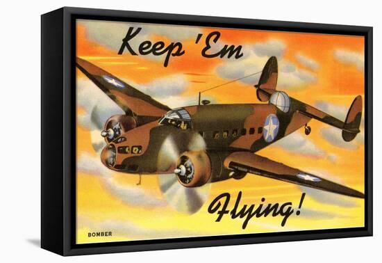 Bomber Airplane-null-Framed Stretched Canvas