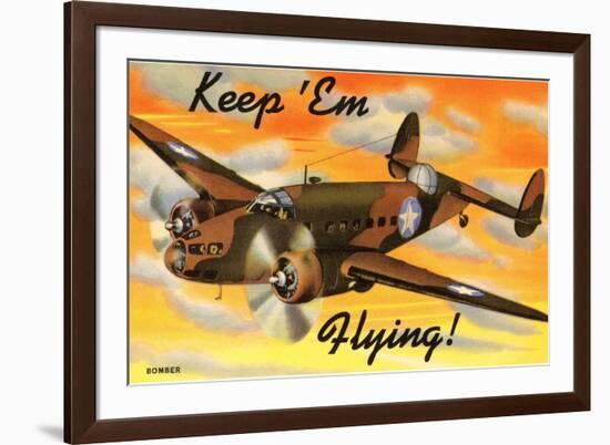 Bomber Airplane-null-Framed Art Print