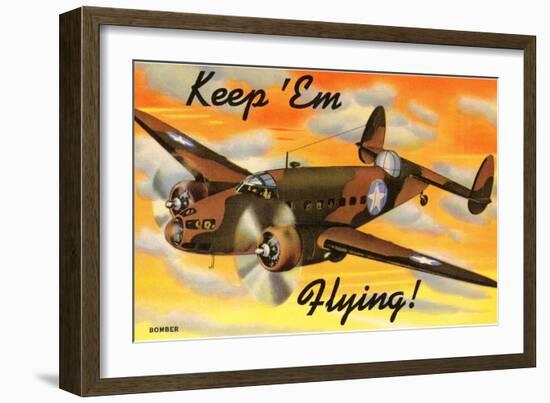 Bomber Airplane-null-Framed Art Print