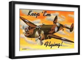 Bomber Airplane-null-Framed Art Print