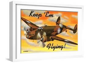 Bomber Airplane-null-Framed Art Print