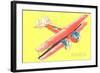 Bomber Biplane-null-Framed Art Print