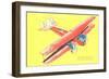 Bomber Biplane-null-Framed Art Print