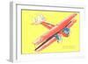 Bomber Biplane-null-Framed Art Print