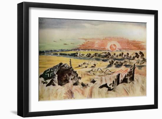 'Bomber in the Corn', 1940-Paul Nash-Framed Giclee Print