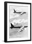 Bomber Planes Releasing Bombs-null-Framed Photographic Print