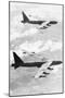 Bomber Planes Releasing Bombs-null-Mounted Photographic Print