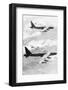 Bomber Planes Releasing Bombs-null-Framed Photographic Print