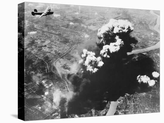 Bombers Attacking Oil Refineries-null-Stretched Canvas