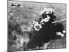 Bombers Attacking Oil Refineries-null-Mounted Photographic Print