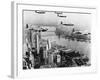 Bombers Flying in Formation over the Hudson River-null-Framed Photographic Print