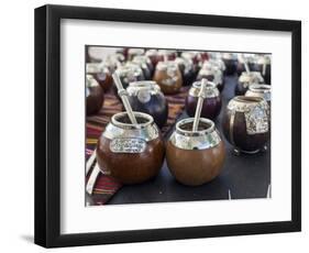 Bombilla and gourd for drinking mate. Plazoleta Julio Cortazar, Palermo, Buenos Aires-Martin Zwick-Framed Photographic Print