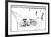 Bombing Into Vegas, Fear and Loathing in Las Vegas, 1971 (ink on paper)-Ralph Steadman-Framed Giclee Print