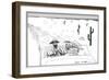 Bombing Into Vegas, Fear and Loathing in Las Vegas, 1971 (ink on paper)-Ralph Steadman-Framed Giclee Print