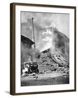 Bombing of Helsinki by the Russians, World War 2, C1940-null-Framed Giclee Print