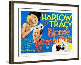 Bombshell, (AKA Blonde Bombshell), from Left: Jean Harlow, Lee Tracy, 1933-null-Framed Art Print