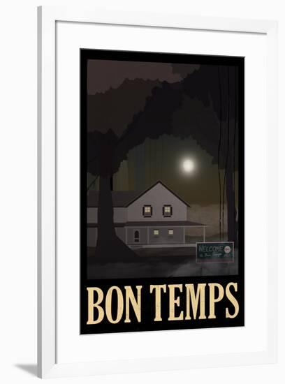 Bon Temps Retro Travel Poster-null-Framed Poster