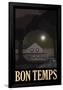 Bon Temps Retro Travel Poster-null-Framed Poster