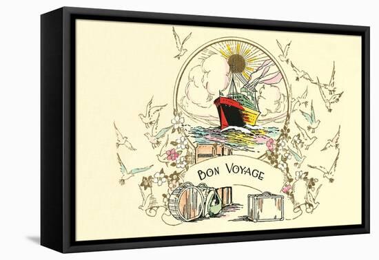 Bon Voyage Card-null-Framed Stretched Canvas
