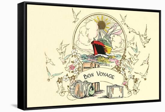 Bon Voyage Card-null-Framed Stretched Canvas