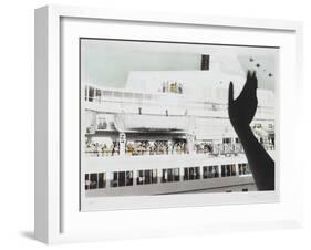 Bon Voyage Cruise Ship Farewell-Theo Westenberger-Framed Photographic Print