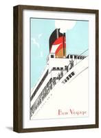 Bon Voyage, Steamship Disembarking-null-Framed Art Print