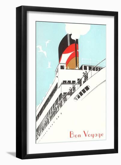 Bon Voyage, Steamship Disembarking-null-Framed Art Print