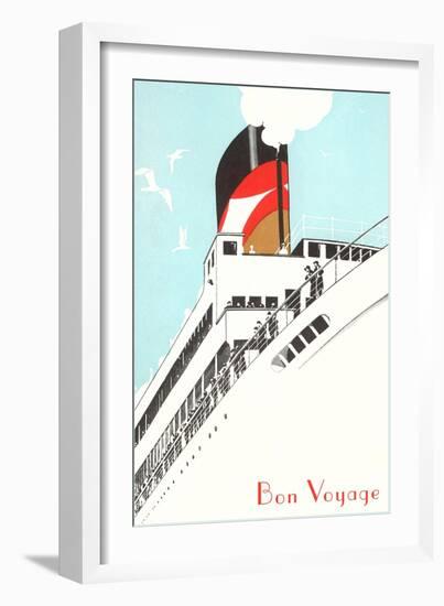 Bon Voyage, Steamship Disembarking-null-Framed Art Print