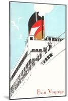 Bon Voyage, Steamship Disembarking-null-Mounted Art Print