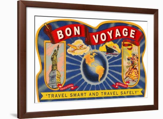 Bon Voyage, Travel Smart-null-Framed Art Print