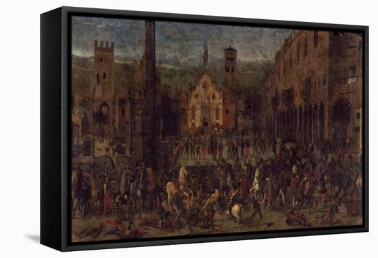 Bonacolsis' Expulsion, 1328-Domenico Morone-Framed Stretched Canvas