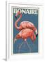 Bonaire, Dutch Caribbean - Flamingo-Lantern Press-Framed Art Print