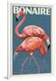 Bonaire, Dutch Caribbean - Flamingo-Lantern Press-Framed Art Print