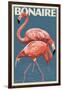 Bonaire, Dutch Caribbean - Flamingo-Lantern Press-Framed Art Print