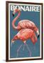 Bonaire, Dutch Caribbean - Flamingo-Lantern Press-Framed Art Print