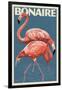 Bonaire, Dutch Caribbean - Flamingo-Lantern Press-Framed Art Print